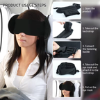 Airplane Mode - Neckpillow & eyemask Black